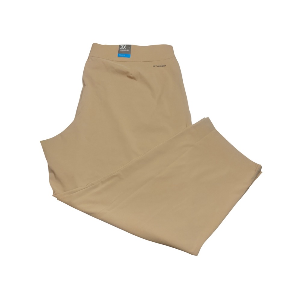 Columbia All Seasons Pull-On Pants Womens 3X Tan Khaki Straight Leg AW3683 NEW - Picture 3 of 9